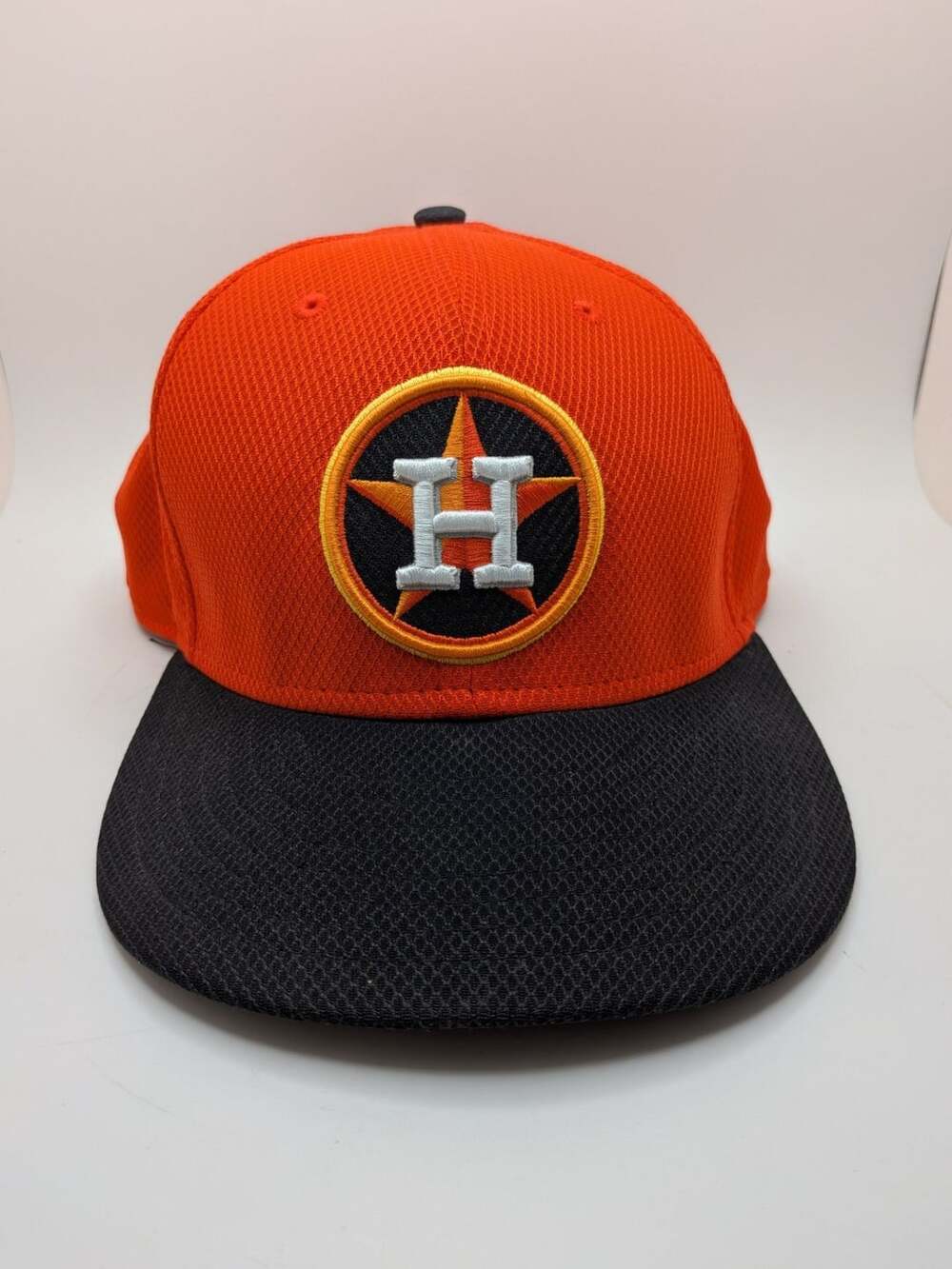 Houston Astros MLB New Era Orange and Black Fitted Hat Cap